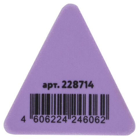 Ластик ЮНЛАНДИЯ "Морские обитатели", 27х27х9мм, цвет ассорти, треугольный, 228714