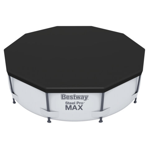 Тент для бассейнов каркасных и с надувным бортом "Fast Set", диаметр 305 см (D 305 см), BESTWAY, 58036