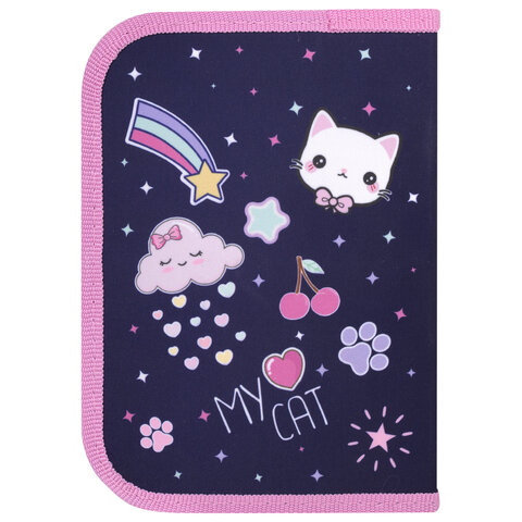 Пенал ПИФАГОР, 1 отделение, полиэстер, 19х13 см, "Leapfrog", 273472