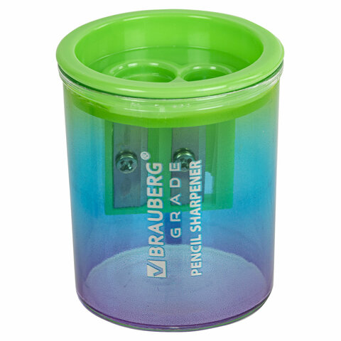 Точилка для классических и утолщенных карандашей BRAUBERG "Grade", НАБОР 3 штуки, 271999