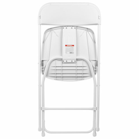 Стул складной BRABIX "Golf CF-002", белый каркас, пластик белый, 532887