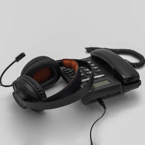 Телефон RITMIX RT-550 black, АОН, спикерфон, память 100 номеров, тональный / импульсный режим, черный, 80001483
