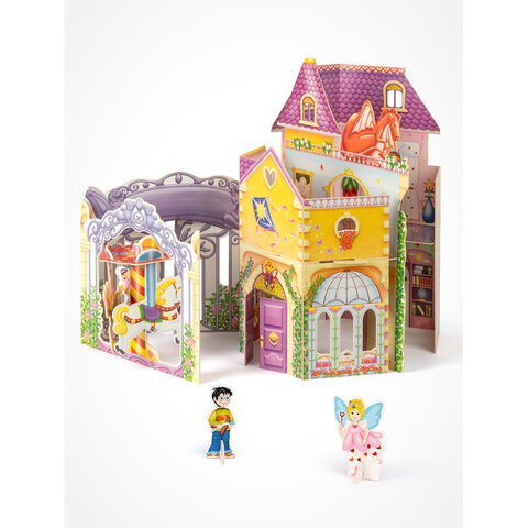 Книга-конструктор 3D-домик с наклейками, 36 стр., 33,5х24 см, АССОРТИ, МОЗАИКА-СИНТЕЗ