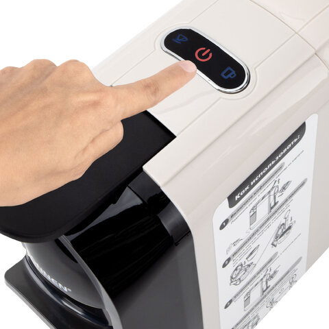 Кофемашина капсульная 3 в 1 для молотого кофе и капсул DOLCE GUSTO и NESPRESSO, SONNEN CM510B, 1450 Вт, 0,6 л, бежевая, 457338