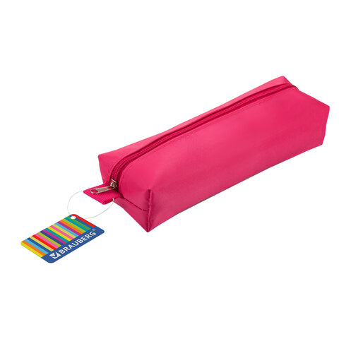 Пенал-косметичка BRAUBERG, ассорти 5 цветов, "Радуга", 20х6х4 см, дисплей, 223267