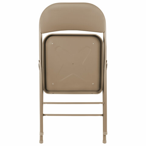 Стул складной BRABIX "Golf Plus CF-003 КОМФОРТ", бежевый каркас, кожзам бежевый, В КОРОБЕ, 533027