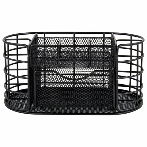 Органайзер для косметики и мелочей металлический 9 секций, MONTE VITA (МОНТЕ ВИТА), 105х218х110 мм, чёрный, 272476