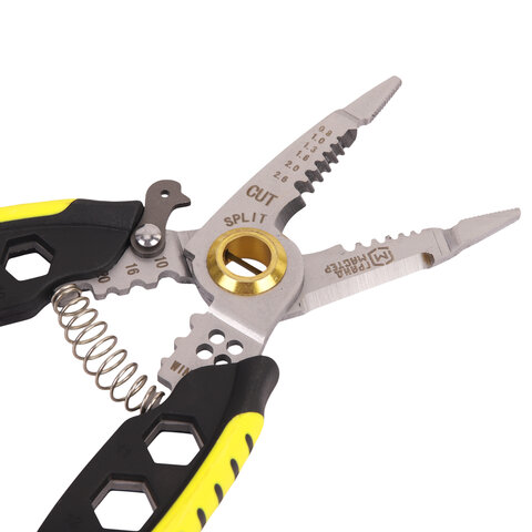 Плоскогубцы многофункциональные 25 в 1, 185 мм, нержавеющая сталь AISI420, ГРАНДМАСТЕР, PL-185, 671262