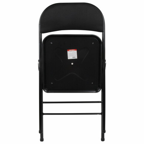 Стул складной BRABIX "Golf Plus CF-003 КОМФОРТ", чёрный каркас, чёрная ткань, 532889