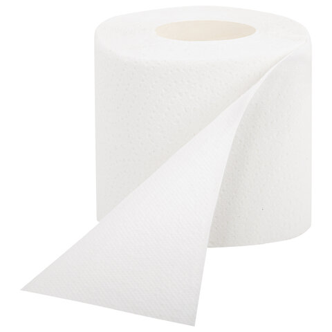 Бумага туалетная бытовая, спайка 4 шт., 2-х слойная (4х15 м), VEIRO "Домашняя", белая, 1с24