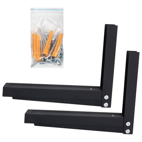 Кронштейн-крепление для СВЧ, нагрузка до 40 кг, CROMEX (КРОМЕКС) K-113, регулировка до 53 см, черный, 457880, Код1 C