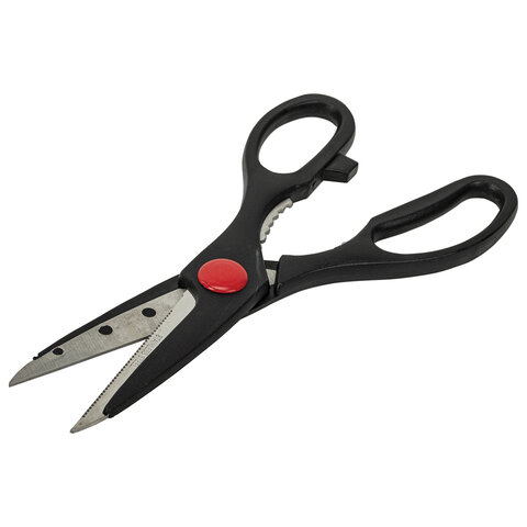 Ножницы кухонные DASWERK (ДАСВЕРК), 210 мм, с орехоколом, зазубренные, 608905