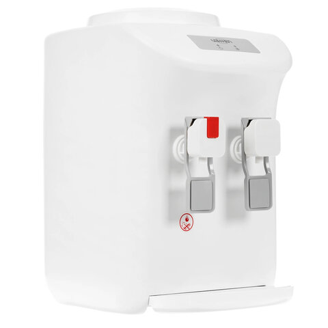 Кулер для воды VATTEN D27WE, настольный, НАГРЕВ/ОХЛАЖДЕНИЕ ЭЛЕКТРОННОЕ, 2 крана, белый, 7025