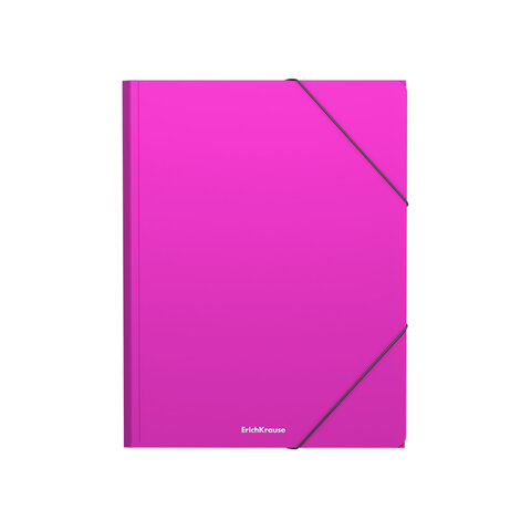 Папка на резинках ERICH KRAUSE "Matt Neon", до 300 листов, ассорти, 600 мкм, 50388