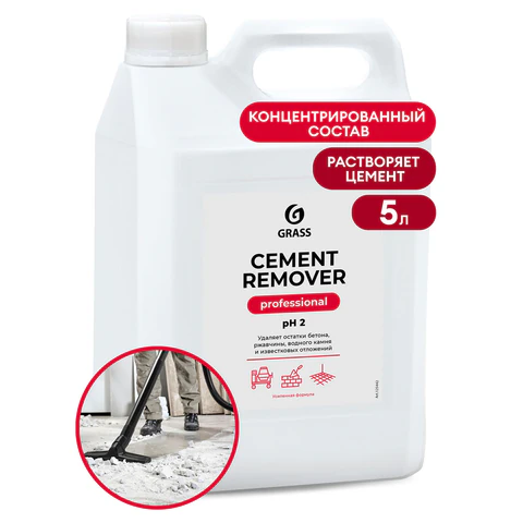 Средство для уборки после строительства 5,8 кг GRASS CEMENT REMOVER PROFESSIONAL, кислотное, 125442