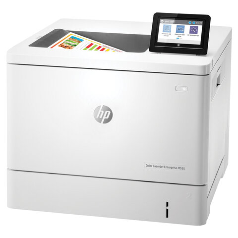 Принтер лазерный ЦВЕТНОЙ HP Color LJ Enterprise M555dn, А4, 38 стр./мин., 80000 стр./мес., ДУПЛЕКС, сетевая карта, 7ZU78A