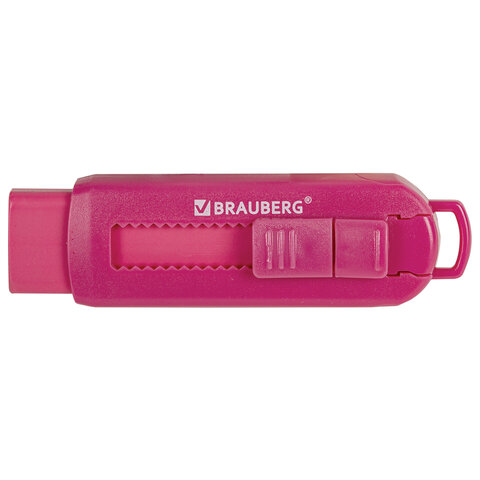 Ластик выдвижной BRAUBERG "Slider", 88х26х21 мм, яркие цвета корпуса ассорти, 271985