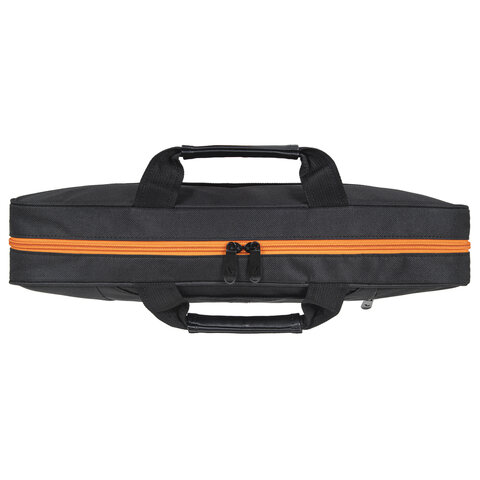 Сумка портфель BRAUBERG OFFICE с отделением для ноутбука 17,3", черная, 34х44х6 см, 270826