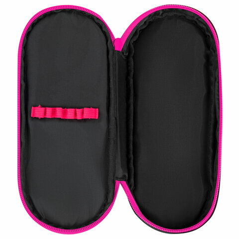 Пенал-футляр BRAUBERG, 1 отделение, органайзер, полиэстер, 22x9х5 см, "Angry kitty", 273566