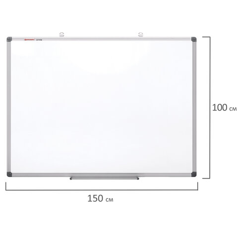 Доска магнитно-маркерная 100х150 см, алюминиевая рамка, BRAUBERG "Extra", 237556