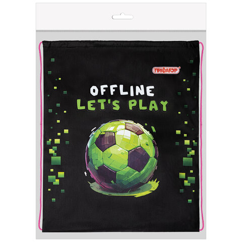 Мешок для обуви ПИФАГОР, 1 отделение, 42х34 см, "Offline", 273424