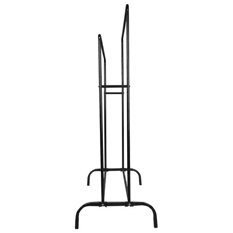Вешалка для плечиков двухъярусная BOOMHOUSE (БУМХАУС) GR-002 (В1300-1500xШ1100xГ550 мм), металл, черная, 701436
