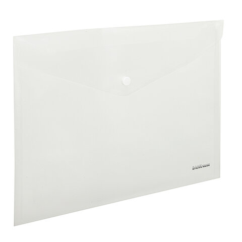 Папка-конверт с кнопкой ERICH KRAUSE "Fizzy Clear", А4, до 120 листов, прозрачная, 0,12 мм, 50172