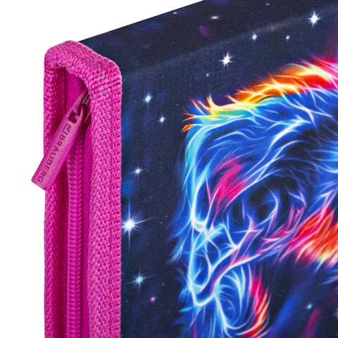 Пенал BRAUBERG, 1 отделение, полиэстер, 21х14 см, "Space cat", 273518