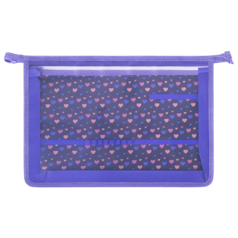 Папка для труда на молнии BRAUBERG А4, 2 отделения, органайзер, "Sleeping kitten", 273401