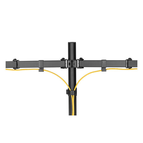 Кронштейн для двух мониторов настольный VESA 75х75, 100х100, 17"-32", до 16 кг, SONNEN STATIC, 455943