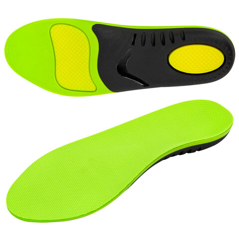 Стельки для кроссовок СПОРТИВНЫЕ КАРКАСНЫЕ, материал PU PRO SPORT, размер RU 42-43 / EU 43-44, с линиями выреза, SHEGRA (ШЕГРА), 700768