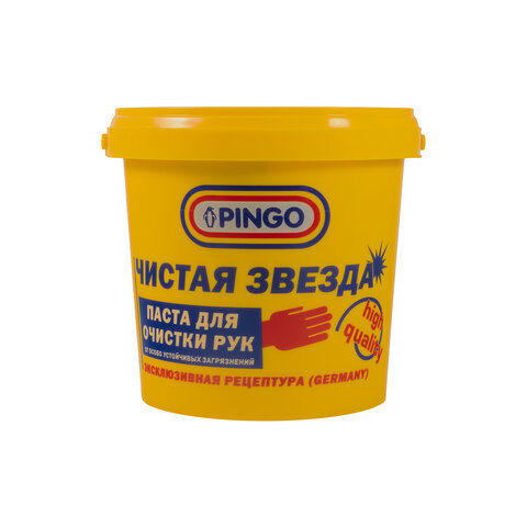 Паста очищающая средство для рук, 1000 мл, PINGO (Пинго), ЧИСТАЯ ЗВЕЗДА, от самых стойких загрязнений, банка, 85010-11