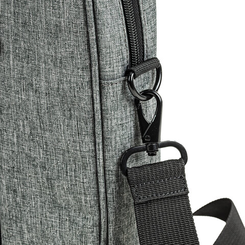 Сумка портфель BRAUBERG OFFICE с отделением для ноутбука 17,3", светло-серый меланж, 34х44х6 см, 272613