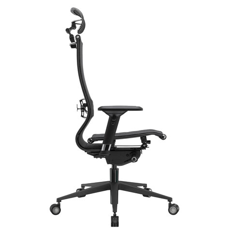 Кресло офисное МЕТТА "SAMURAI" Black Edition, сверхпрочная сетка, регулируемое, черное