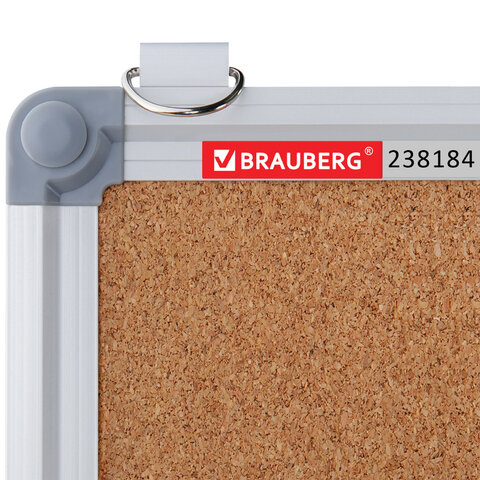 Доска комбинированная: магнитно-маркерная, пробковая для объявлений 90х120 см, BRAUBERG Extra, 238184