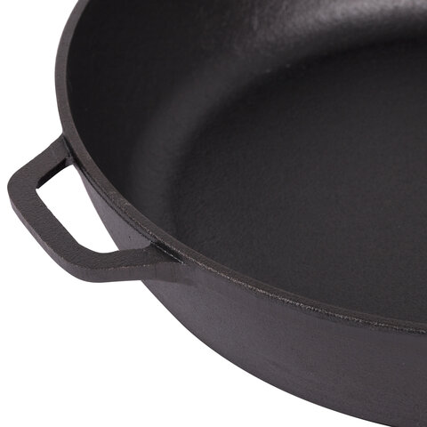 Сковорода сотейник чугунная 28 см со съемной ручкой (подходит для индукции), ГАРДАРИКА, 0328
