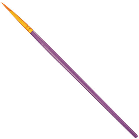 Кисти набор 10 шт., синтетика, фиолетовые, № 2/0-8 (Круглые; Овальные; Плоские; Лайнеры), WBZ (ВБЗ), 201086