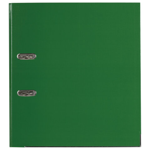 Папка-регистратор, покрытие пластик, 75 мм, ПРОЧНАЯ, с уголком, BRAUBERG, зеленая, 226597