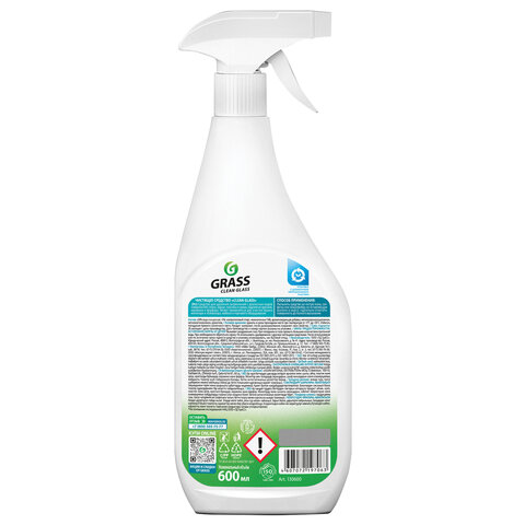 Средство для мытья стекол и зеркал 600 мл GRASS "Clean glass", распылитель, 130600