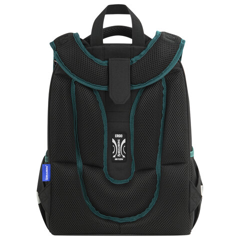 Ранец BRAUBERG PREMIUM, 2 отделения, с брелком, "Space mission", LED ЛАМПОЧКИ, 38х29х16 см, 270599