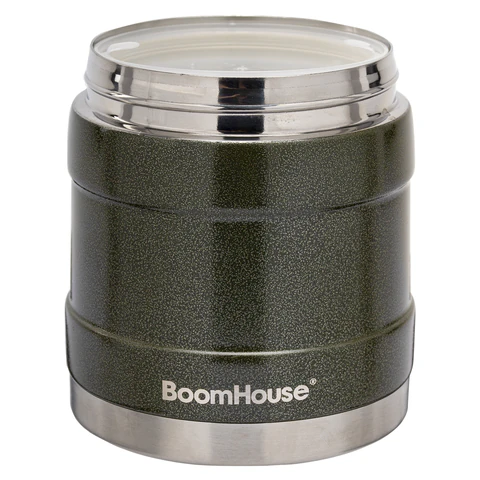 Термос 1 л для еды/напитков с широким горлом, BOOMHOUSE (БУМХАУС) RIBBED, контейнер, нержавеющая сталь SUS304, 700322