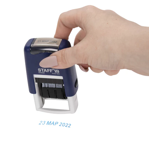 Датер-мини STAFF, месяц буквами, оттиск 22х4 мм, "Printer 7810", 237432
