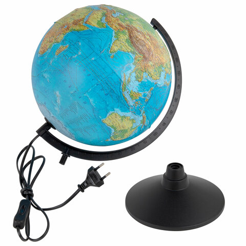 Глобус физический / политический Globen "Классик", 32 см, с подсветкой, рельефный, К013200223