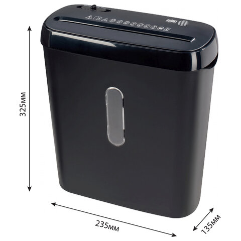 Уничтожитель (шредер) CACTUS CS-SH-A1, 2 уровень секретности, полоски 6 мм, 6 листов, корзина 8 литров