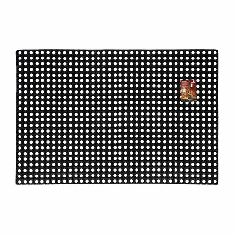 Коврик входной резиновый крупноячеистый грязезащитный 100х150 см, толщина 22 мм, черный, VORTEX