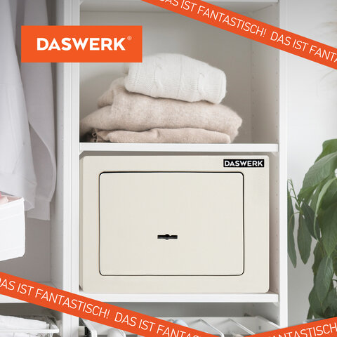 Сейф мебельный DASWERK (ДАСВЕРК) SC-170KL (170х230х170 мм), ключевой замок, бежевый, 291339