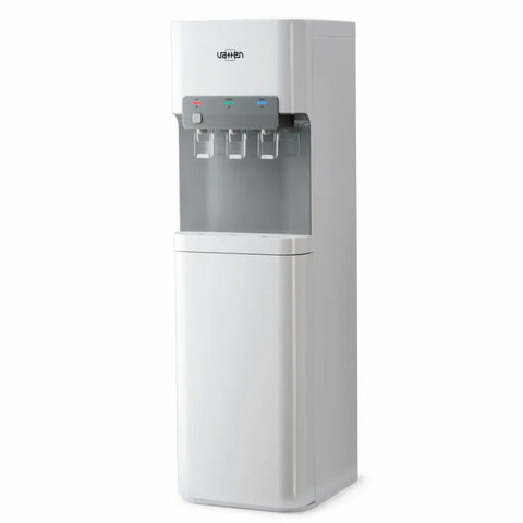 Кулер для воды VATTEN L07WK, напольный, НАГРЕВ/ОХЛАЖДЕНИЕ КОМПРЕССОРНОЕ, бутыль снизу, 3 крана, белый, УТ-00001652