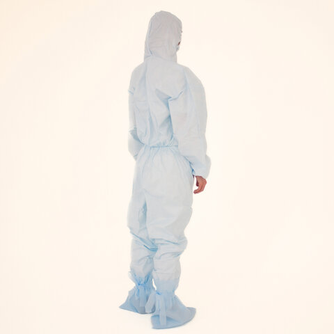 Комплект одноразовой одежды защитный КХ-87 (комбинезон, бахилы, маска), размер 56-58, ГЕКСА