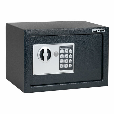 Сейф мебельный DASWERK (ДАСВЕРК) SC-200EL (200х310х200 мм), электронный замок, графит, 291341
