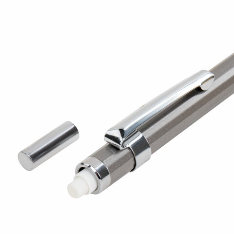 Карандаш механический 0,5 мм + грифели HB 12 штук на блистере, BRAUBERG "CHROME", 181969